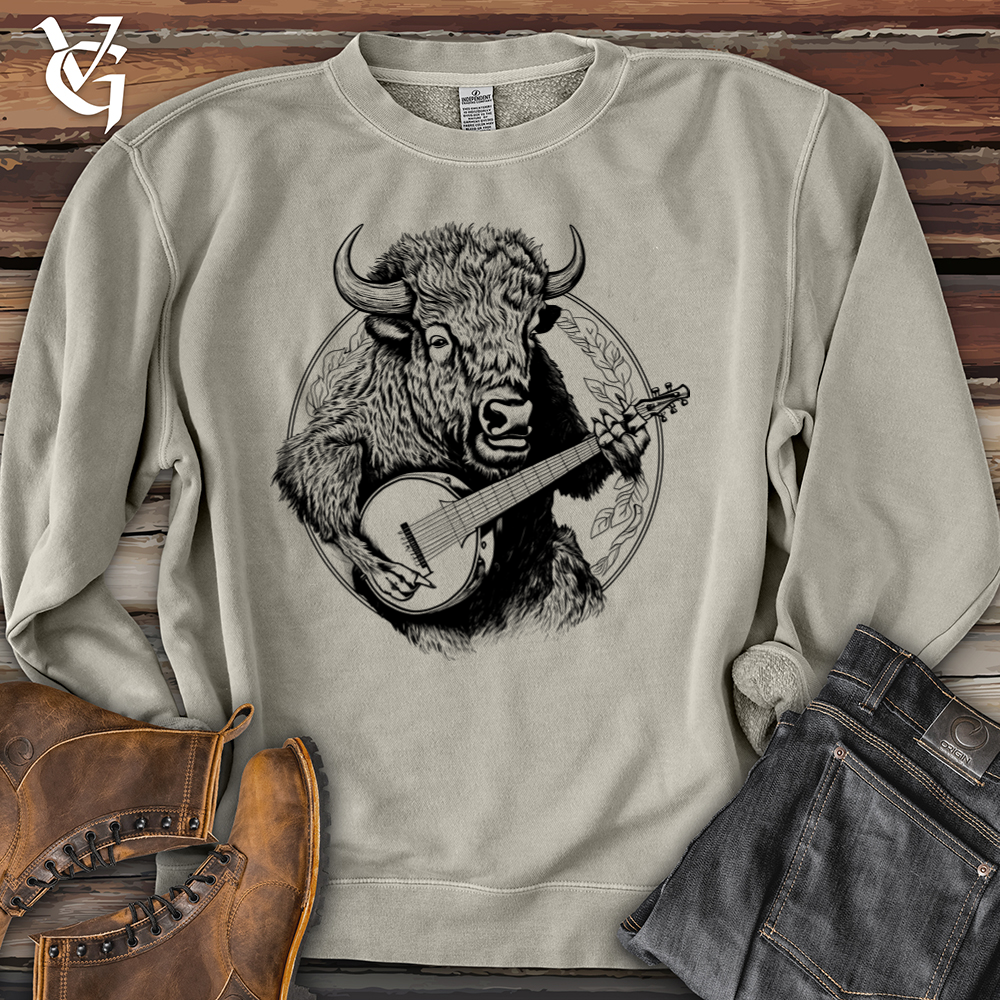Viking Goods Banjo Bison Pigment-Dyed Crewneck Pigment Cement / L