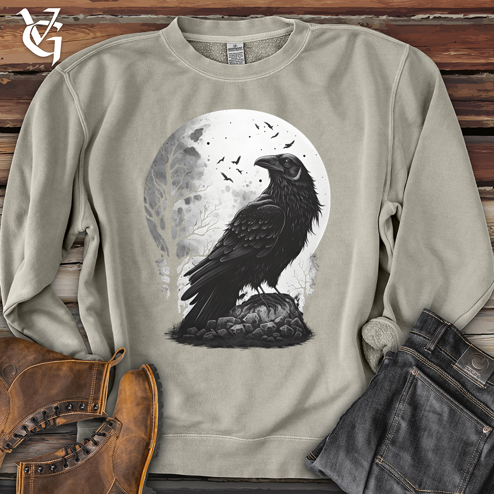 Viking Goods Midnight Raven Perch Pigment-Dyed Crewneck Pigment Cement / L