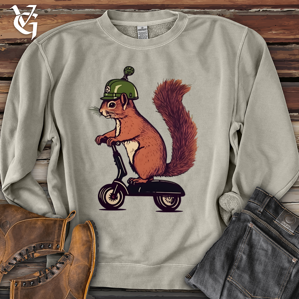 Viking Goods Squirrel Scoot Pigment-Dyed Crewneck Pigment Cement / L