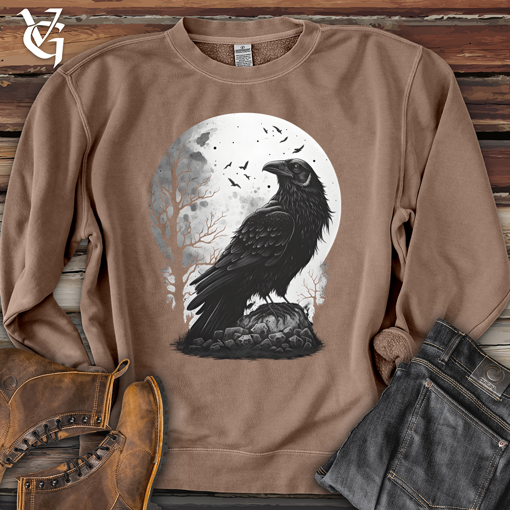 Viking Goods Midnight Raven Perch Pigment-Dyed Crewneck Pigment Clay / L