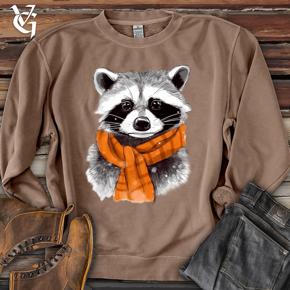 Viking Goods Raccoon Chief Banjo Bison Pigment-Dyed Crewneck Pigment Clay / L