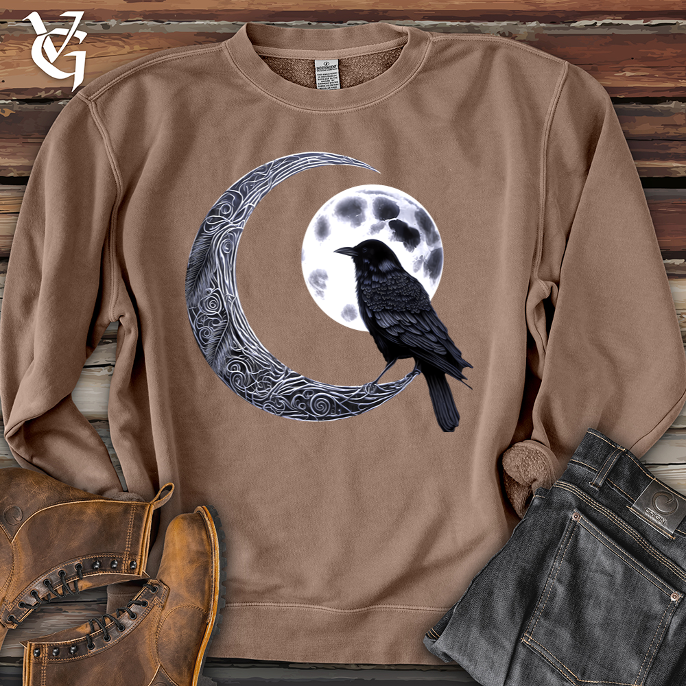 Viking Goods Raven & Moon Negotiations Pigment-Dyed Crewneck Pigment Clay / L