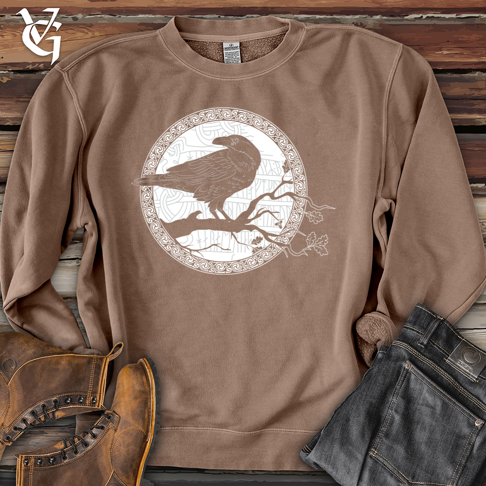 Viking Goods White Raven Winter Pigment-Dyed Crewneck Pigment Clay / L