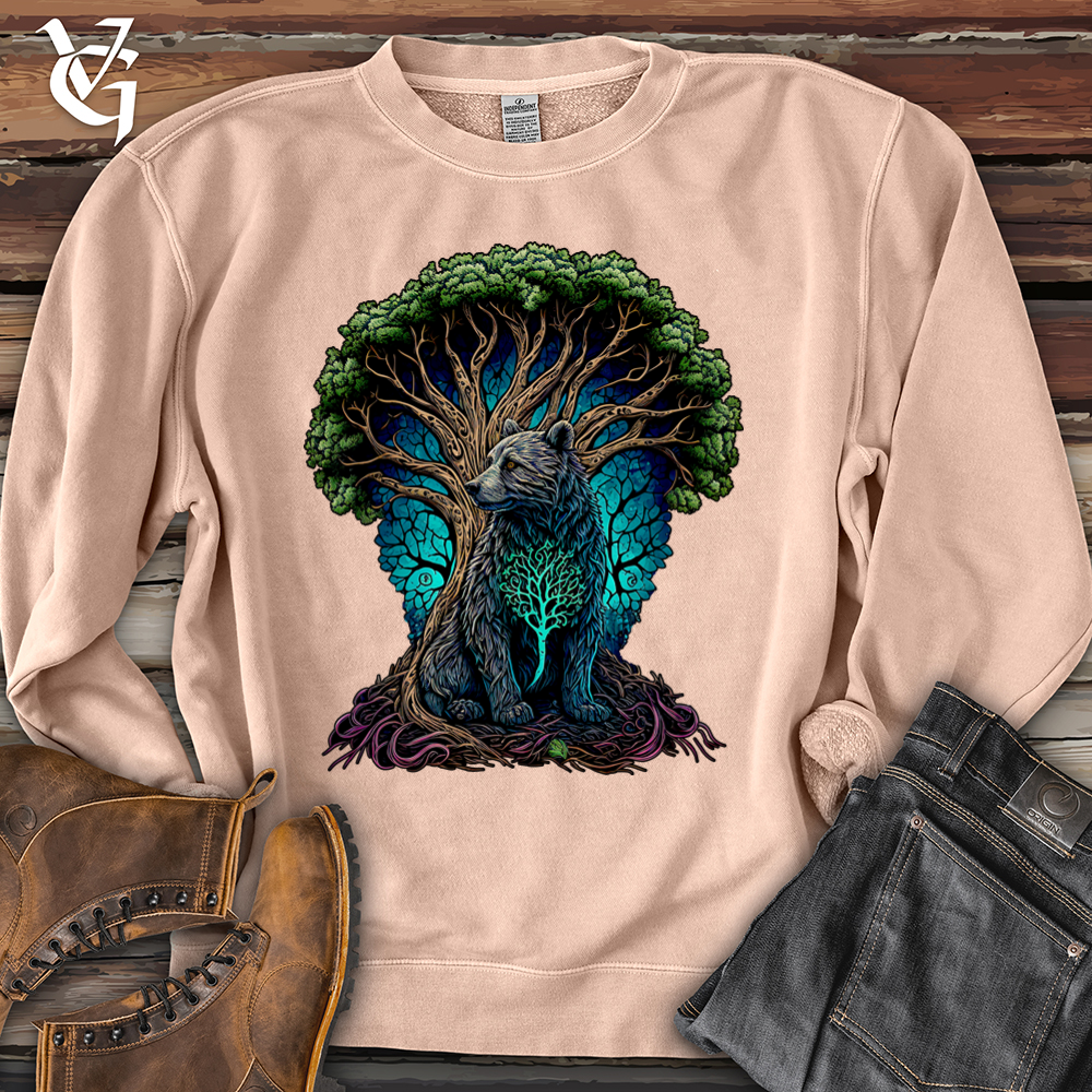 Viking Goods Celtic Bear Pigment-Dyed Crewneck Pigment Dusty Pink / L