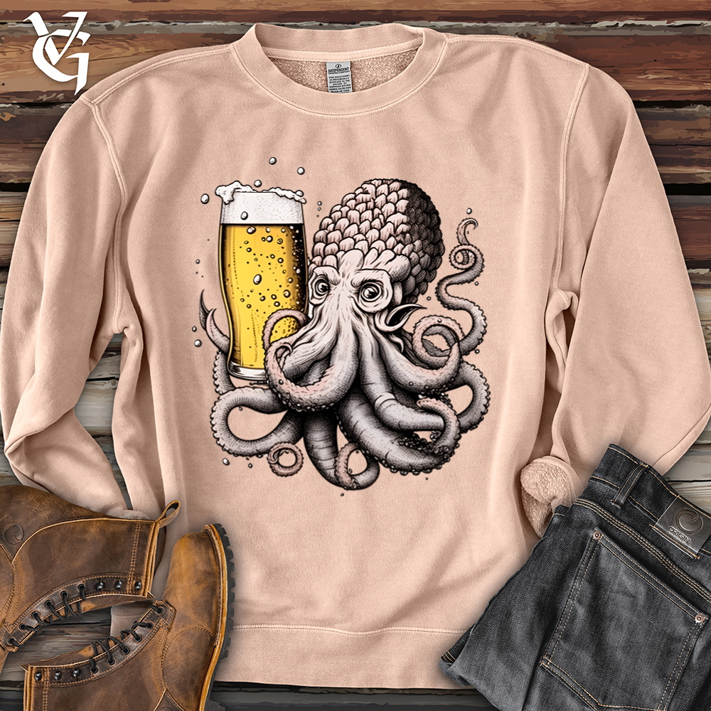 Viking Goods Hoptopus Pigment-Dyed Crewneck Pigment Dusty Pink / L