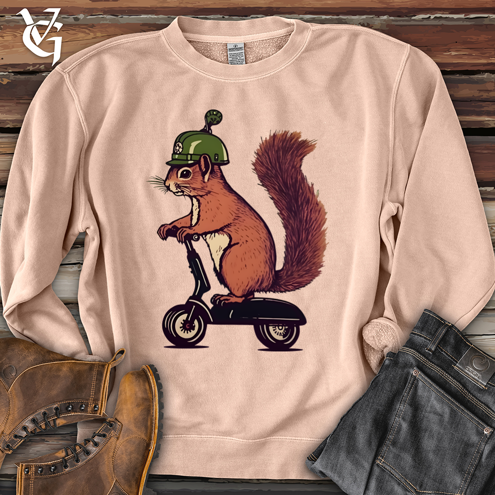 Viking Goods Squirrel Scoot Pigment-Dyed Crewneck Pigment Dusty Pink / L