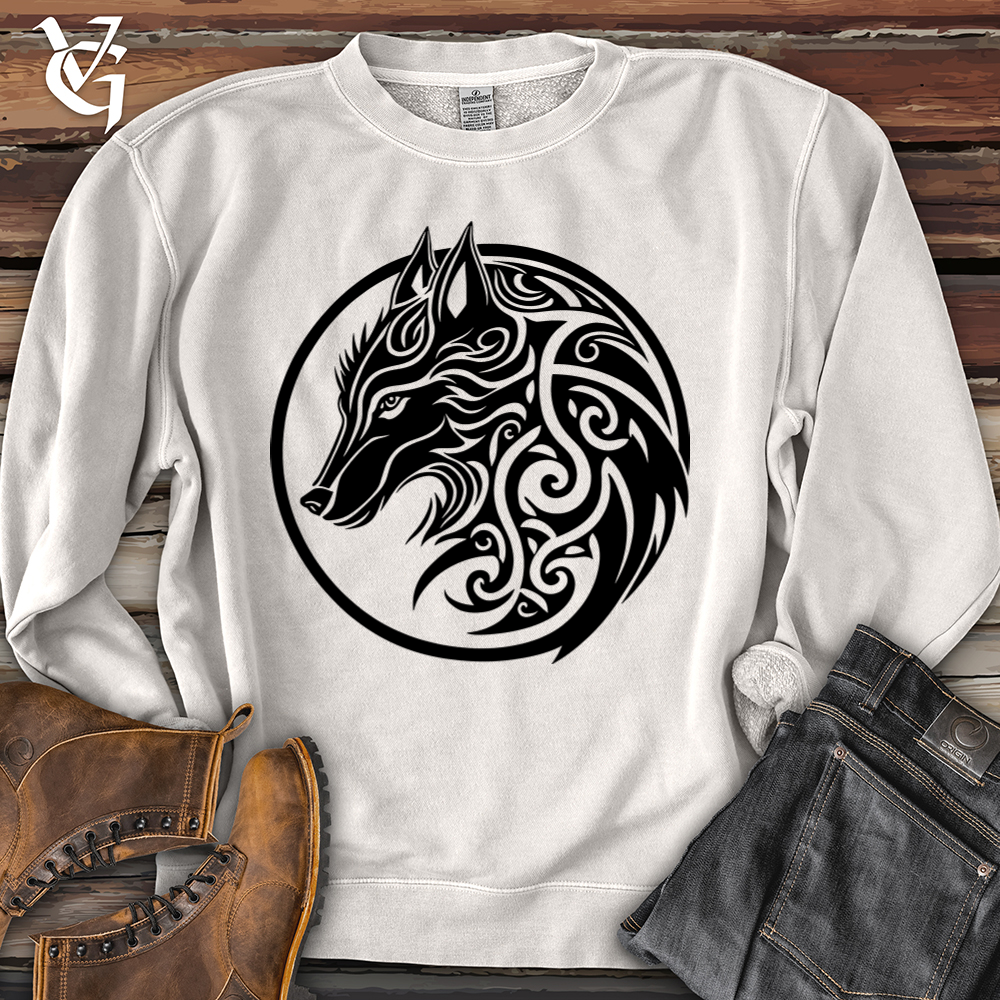 Viking Goods Celtic Wolf Pigment-Dyed Crewneck Pigment Ivory / L