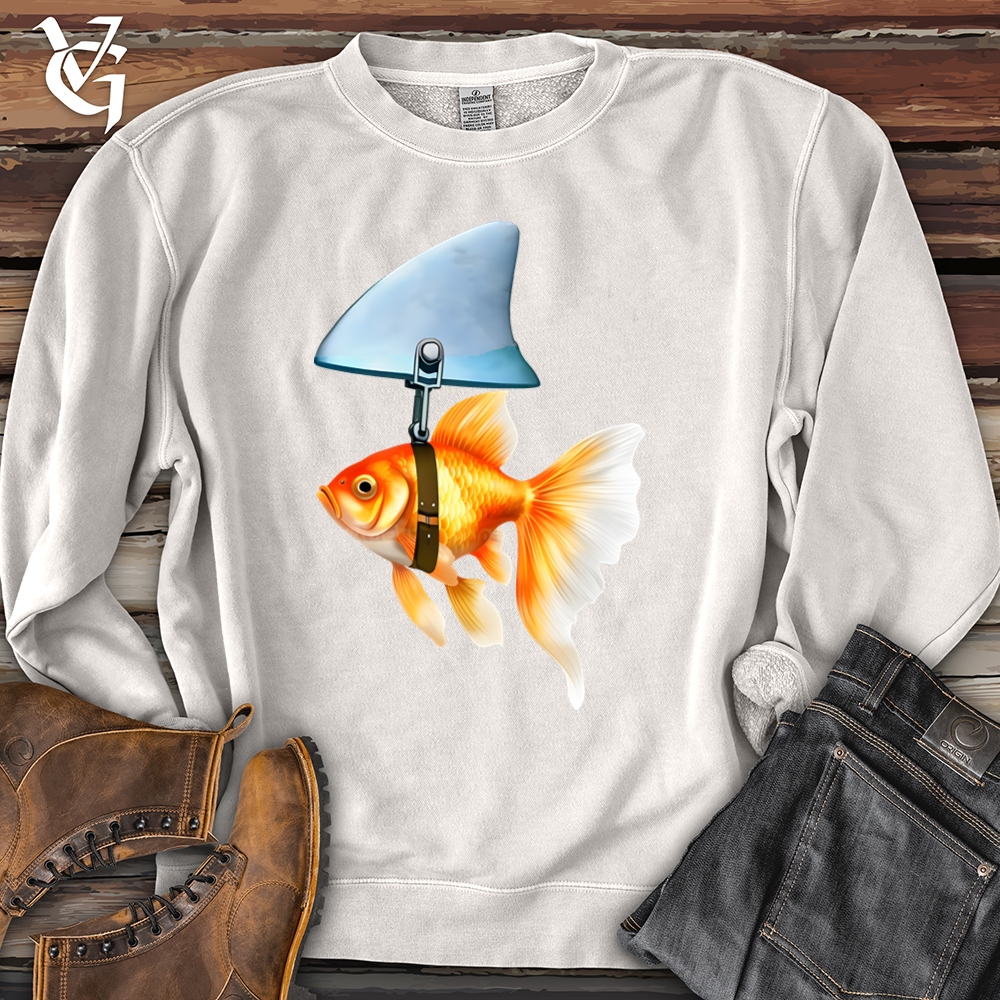 Viking Goods Goldfish Shark Fin Banjo Bison Pigment-Dyed Crewneck Pigment Ivory / L
