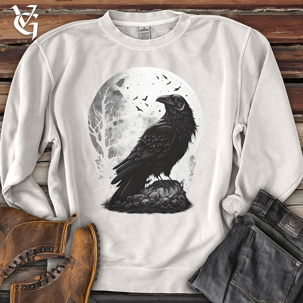 Viking Goods Midnight Raven Perch Pigment-Dyed Crewneck Pigment Ivory / L