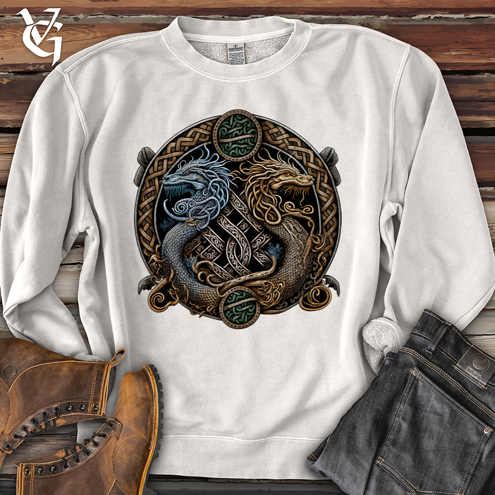 Viking Goods Two Dragons Pigment-Dyed Crewneck Pigment Ivory / L