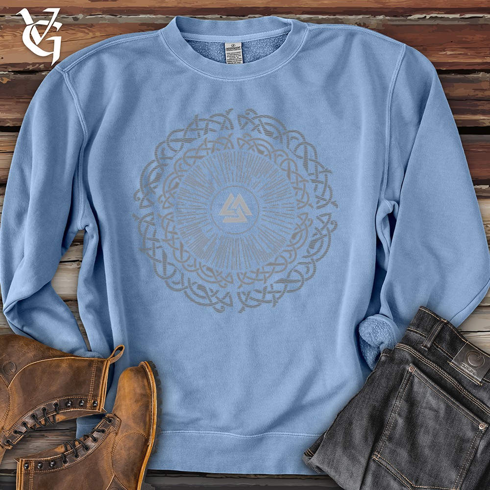 Viking Goods Ancient Round Celtic Pigment-Dyed Crewneck Pigment Light Blue / L