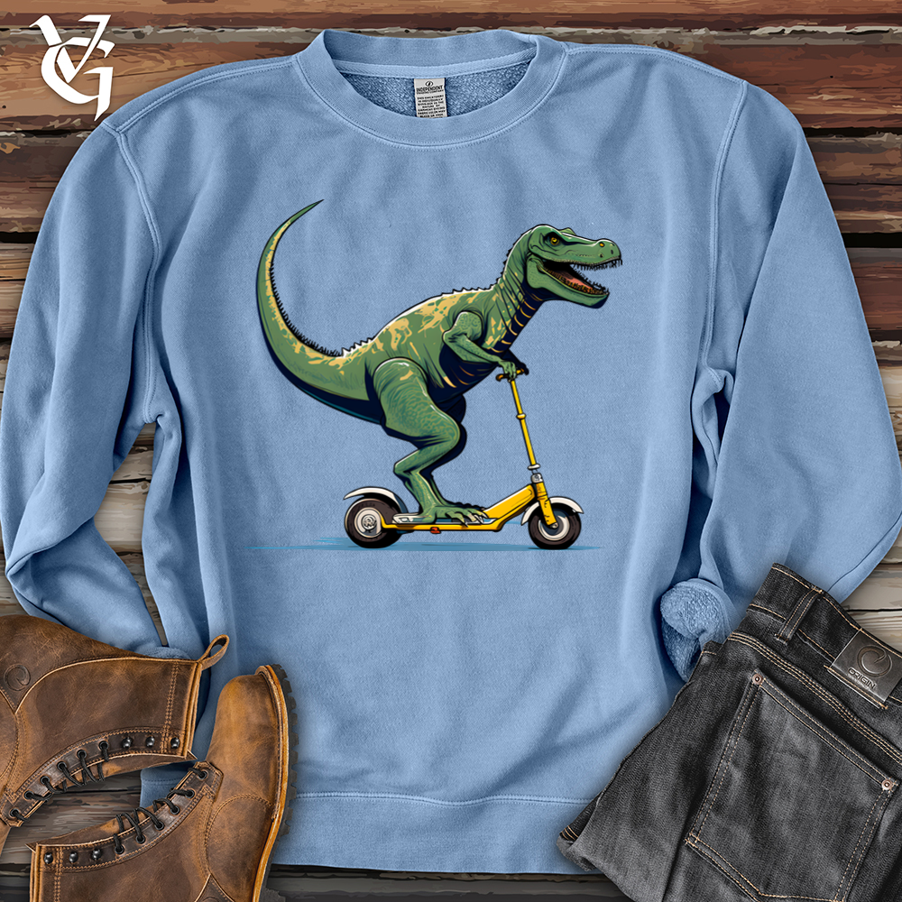 Viking Goods Dino Scoot Banjo Bison Pigment-Dyed Crewneck Pigment Light Blue / L