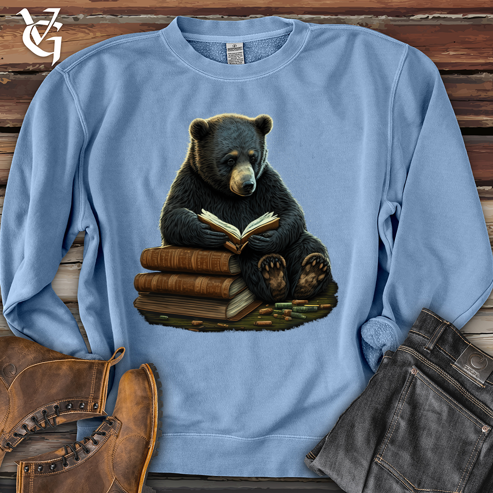 Viking Goods Studious Bear Pigment-Dyed Crewneck Pigment Light Blue / L