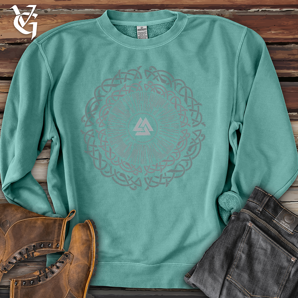 Viking Goods Ancient Round Celtic Pigment-Dyed Crewneck Pigment Mint / L