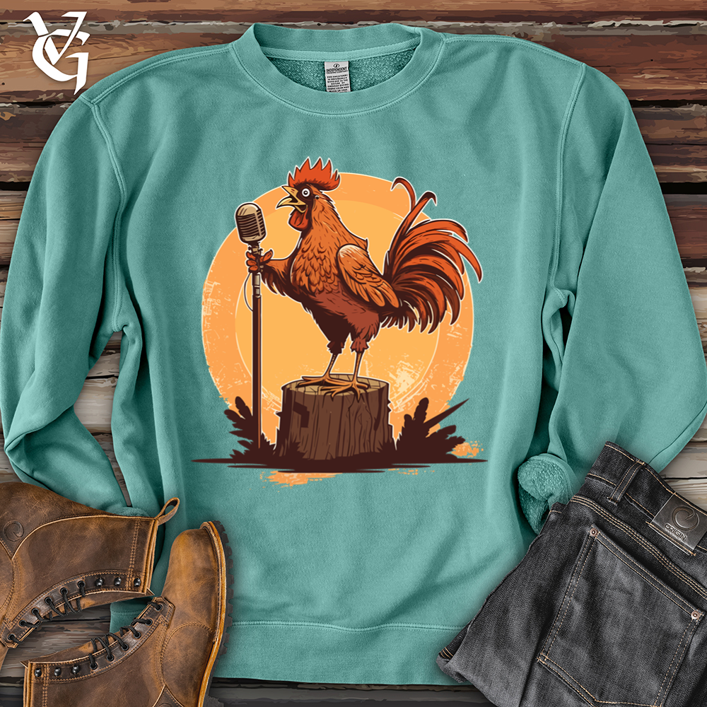 Viking Goods Chicken Rockstar Midweight Crewneck Pigment Mint / L