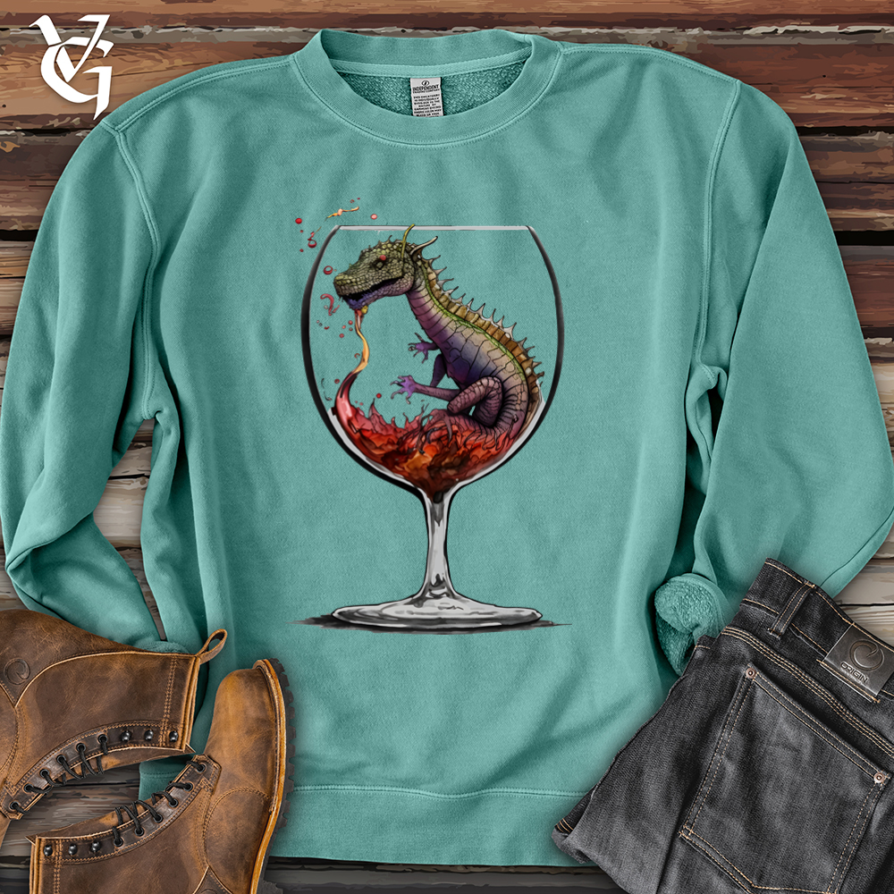 Viking Goods Dragons Drink Pigment-Dyed Crewneck Pigment Mint / L