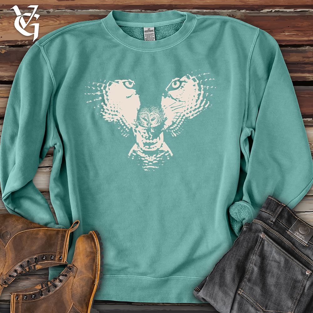 Viking Goods Flying Wolf Pigment-Dyed Crewneck Pigment Mint / L