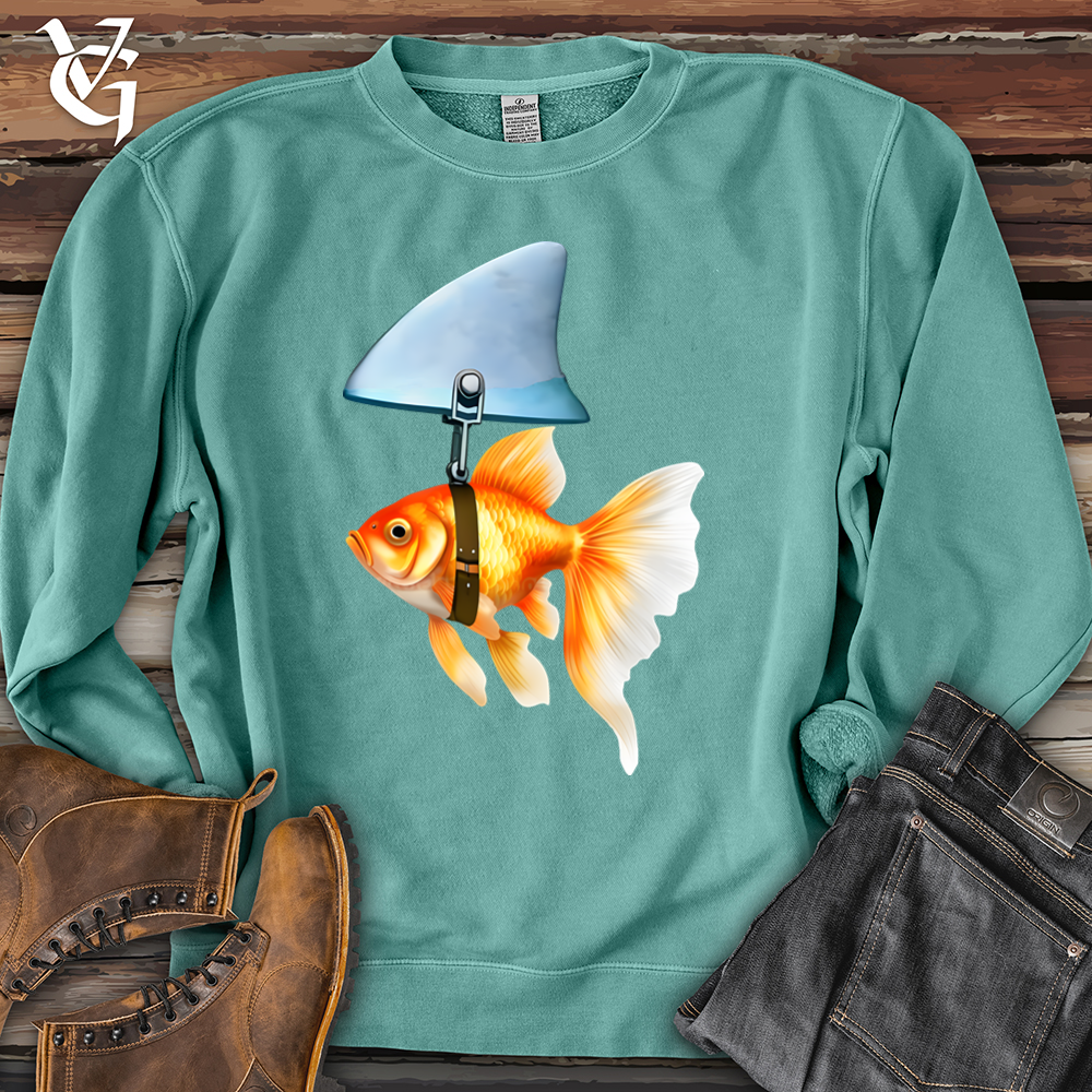 Viking Goods Goldfish Shark Fin Banjo Bison Pigment-Dyed Crewneck Pigment Mint / L