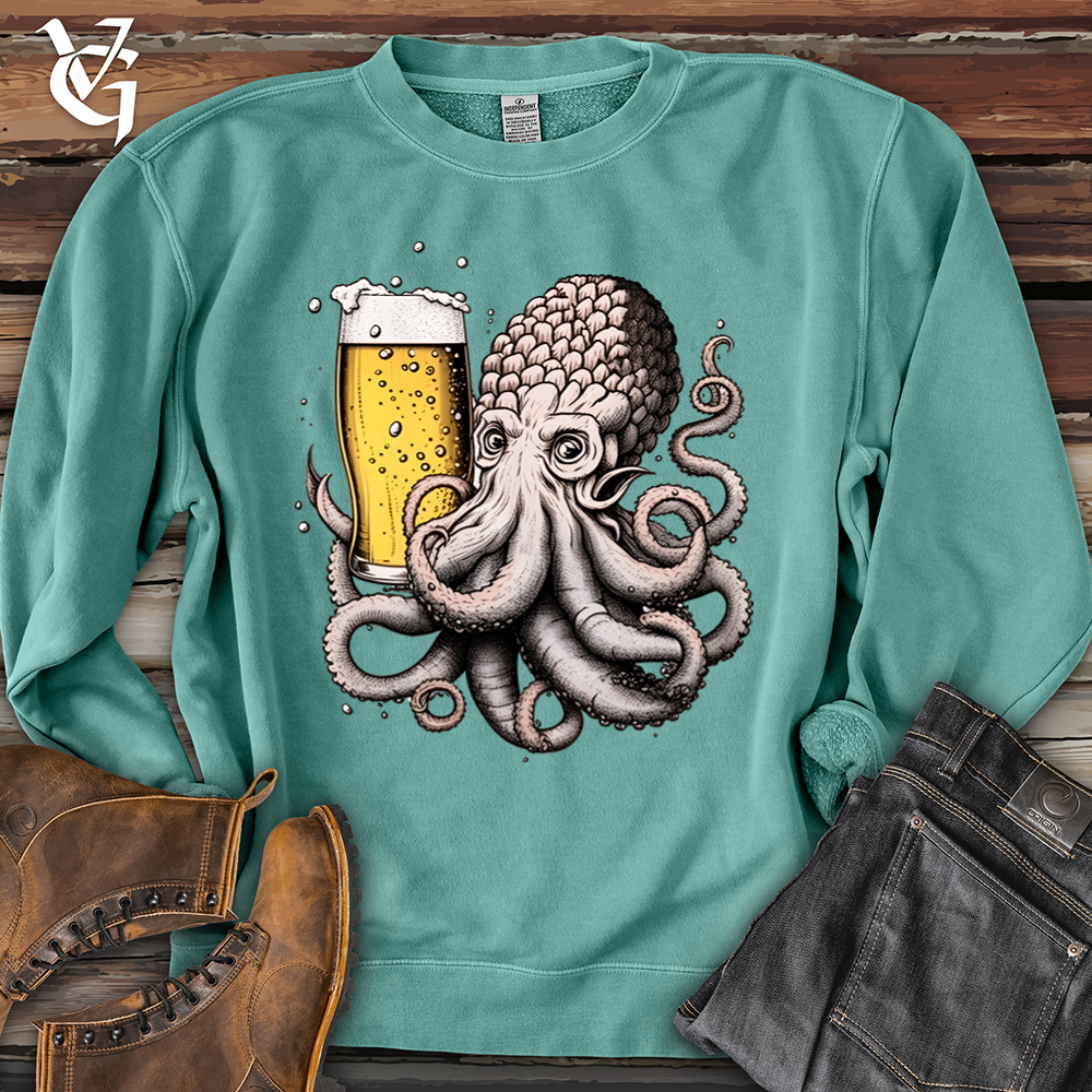 Viking Goods Hoptopus Pigment-Dyed Crewneck Pigment Mint / L