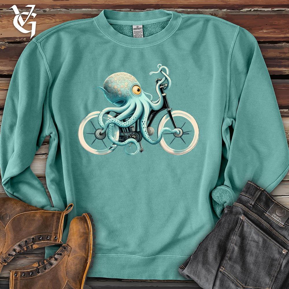 Viking Goods Octobike Banjo Bison Pigment-Dyed Crewneck Pigment Mint / L