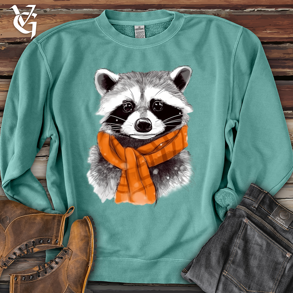 Viking Goods Raccoon Chief Banjo Bison Pigment-Dyed Crewneck Pigment Mint / L