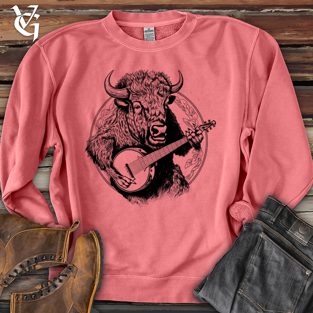 Viking Goods Banjo Bison Pigment-Dyed Crewneck Pigment Pink / L
