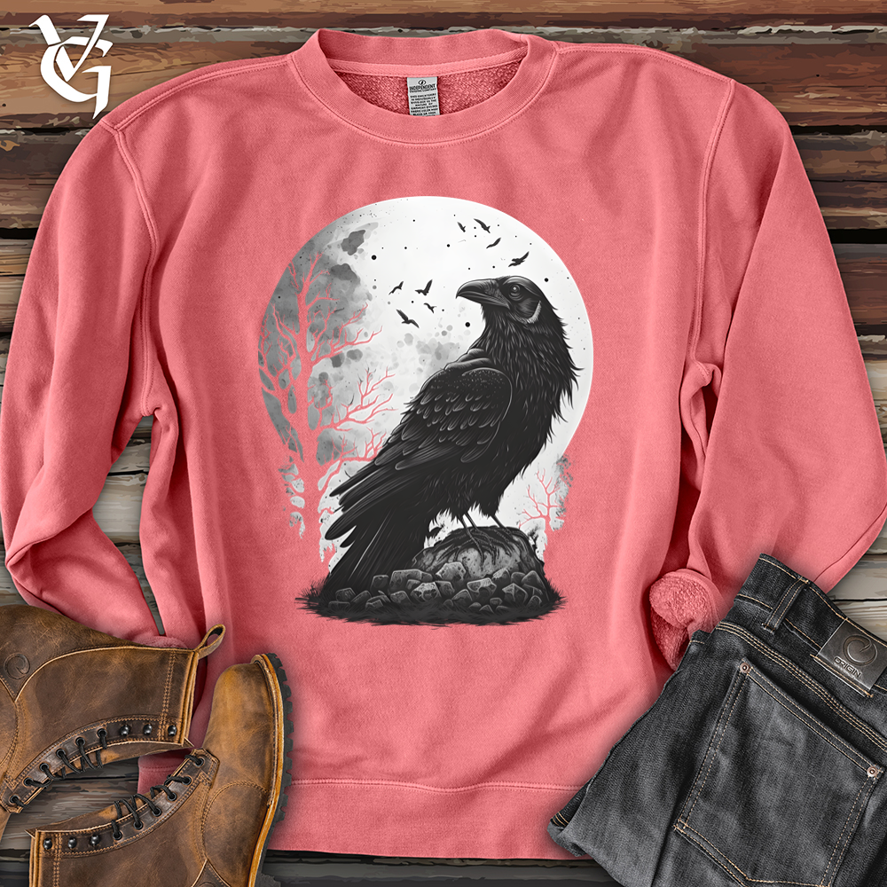 Viking Goods Midnight Raven Perch Pigment-Dyed Crewneck Pigment Pink / L