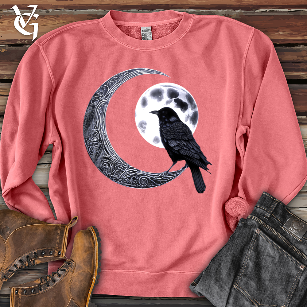 Viking Goods Raven & Moon Negotiations Pigment-Dyed Crewneck Pigment Pink / L