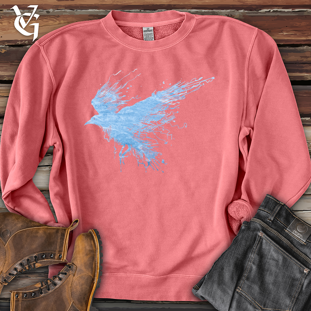 Viking Goods Smokey Winter Raven Pigment-Dyed Crewneck Pigment Pink / L