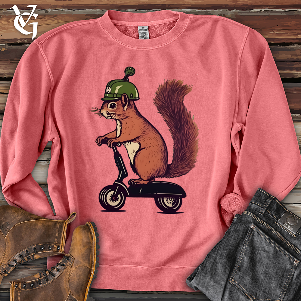 Viking Goods Squirrel Scoot Pigment-Dyed Crewneck Pigment Pink / L