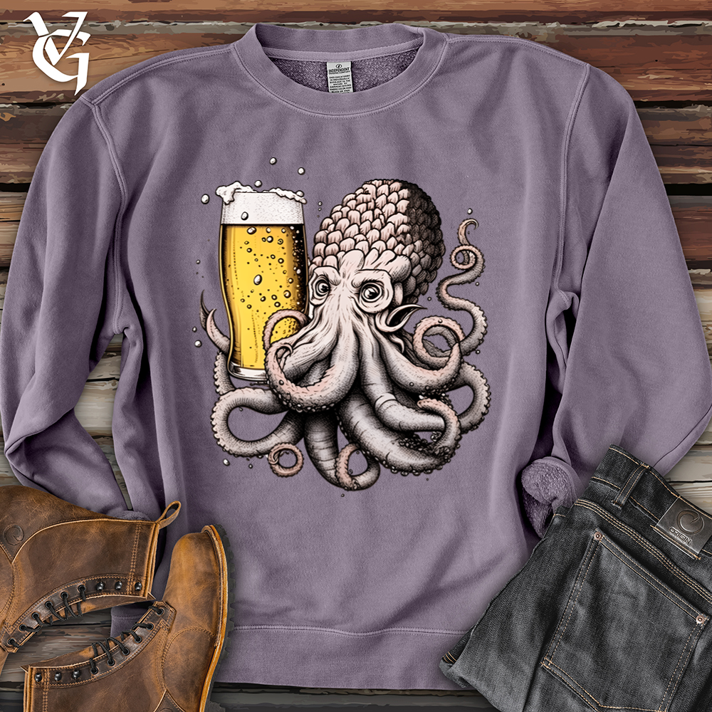 Viking Goods Hoptopus Pigment-Dyed Crewneck Pigment Plum / L