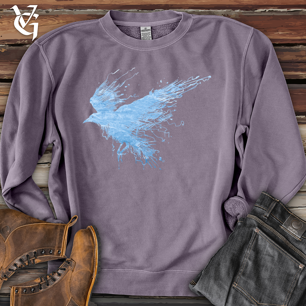 Viking Goods Smokey Winter Raven Pigment-Dyed Crewneck Pigment Plum / L