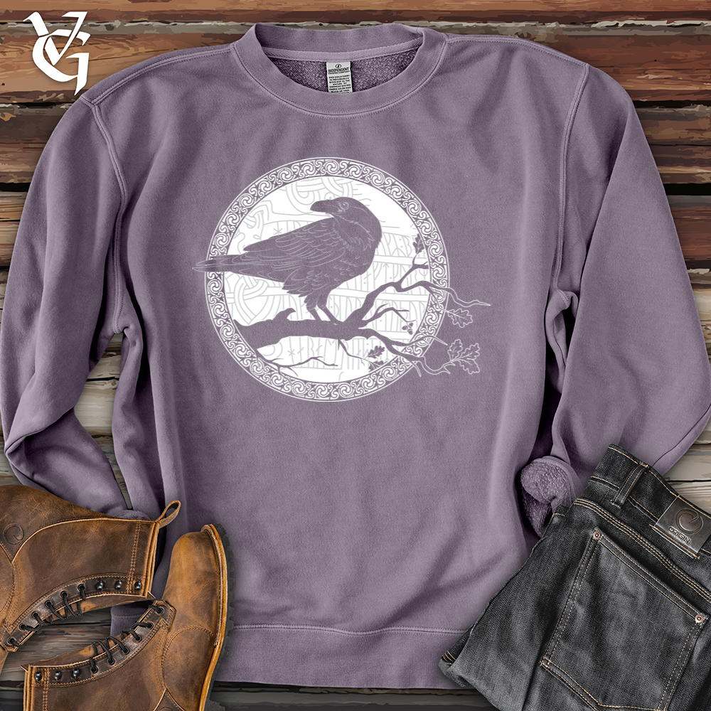 Viking Goods White Raven Winter Pigment-Dyed Crewneck Pigment Plum / L