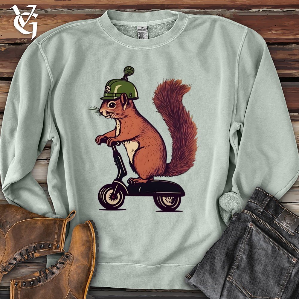 Viking Goods Squirrel Scoot Pigment-Dyed Crewneck Pigment Sage / L