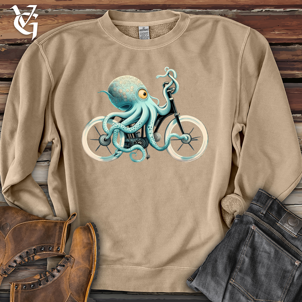 Viking Goods Octobike Banjo Bison Pigment-Dyed Crewneck Pigment Sandstone / L