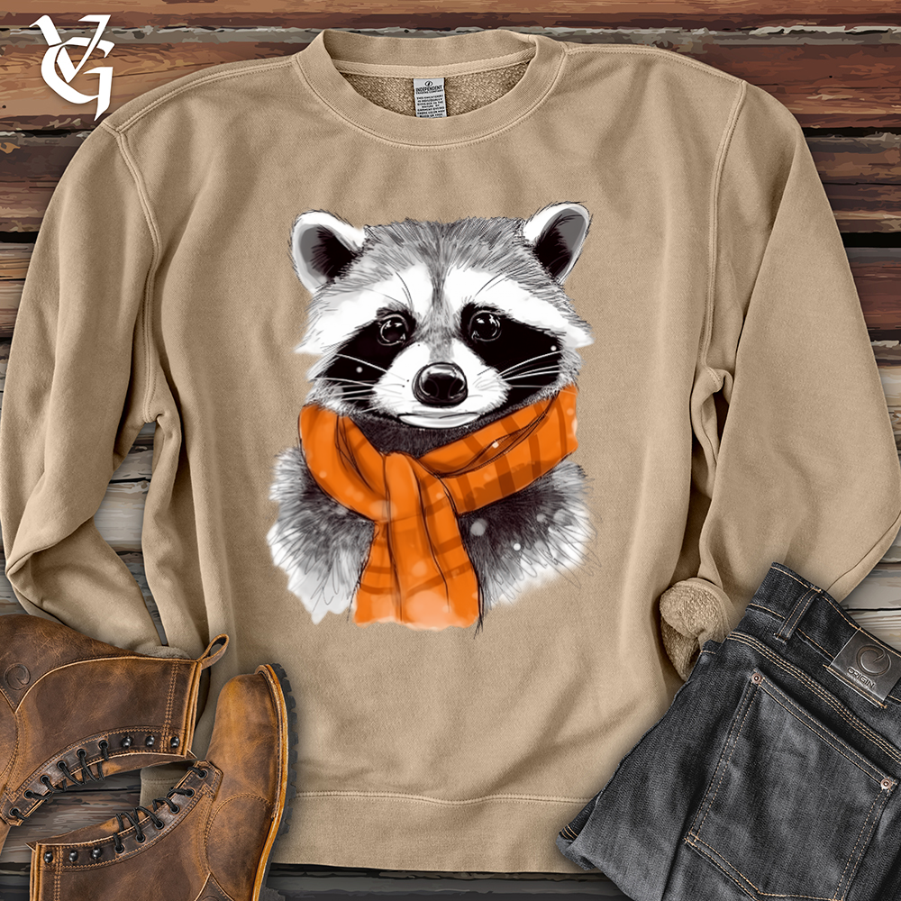 Viking Goods Raccoon Chief Banjo Bison Pigment-Dyed Crewneck Pigment Sandstone / L