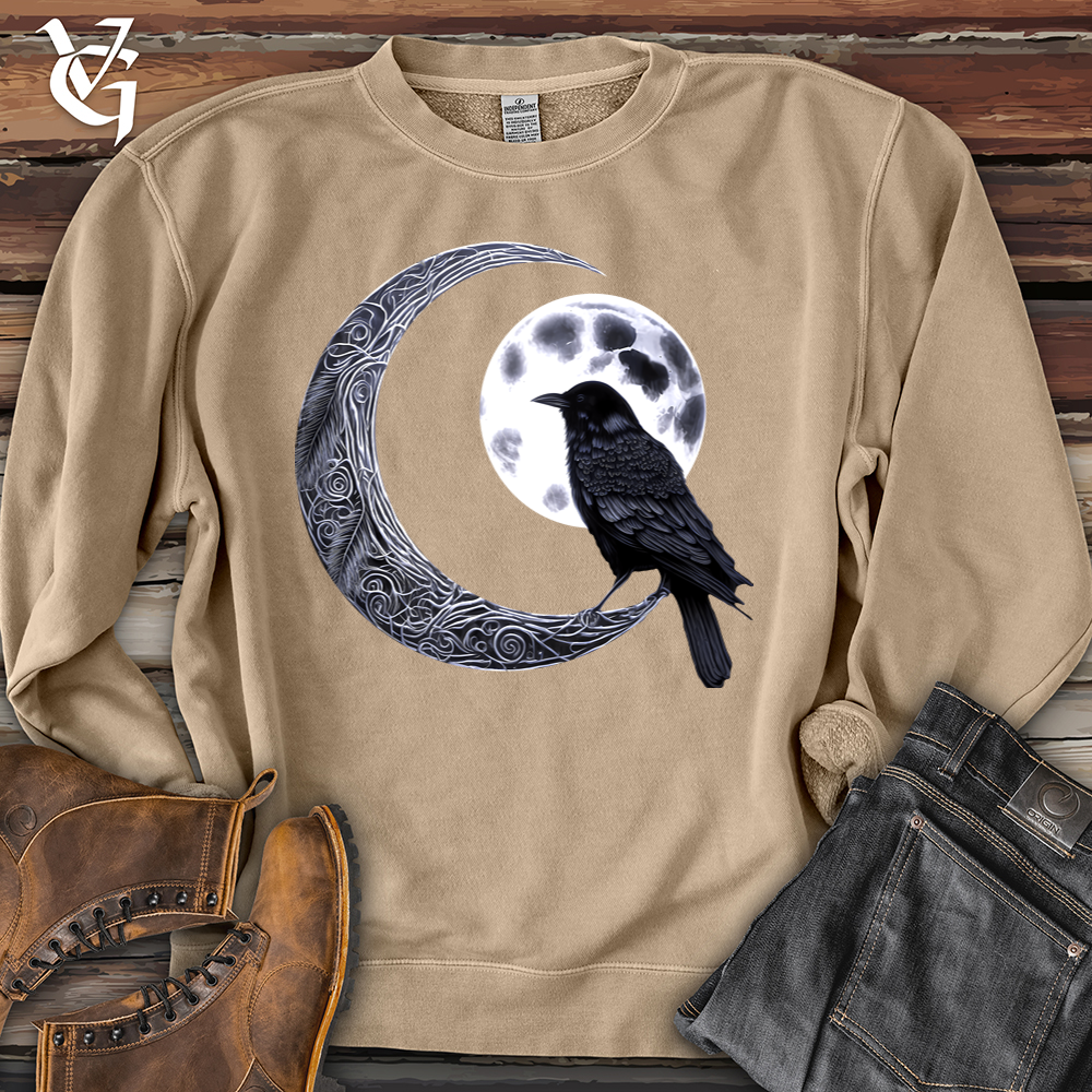 Viking Goods Raven & Moon Negotiations Pigment-Dyed Crewneck Pigment Sandstone / L