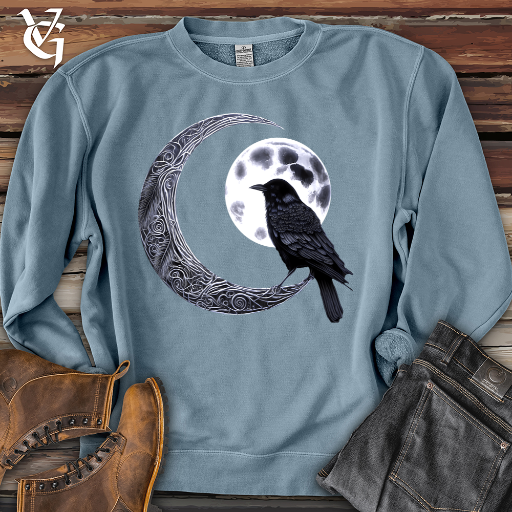 Viking Goods Raven & Moon Negotiations Pigment-Dyed Crewneck Pigment Slate Blue / L