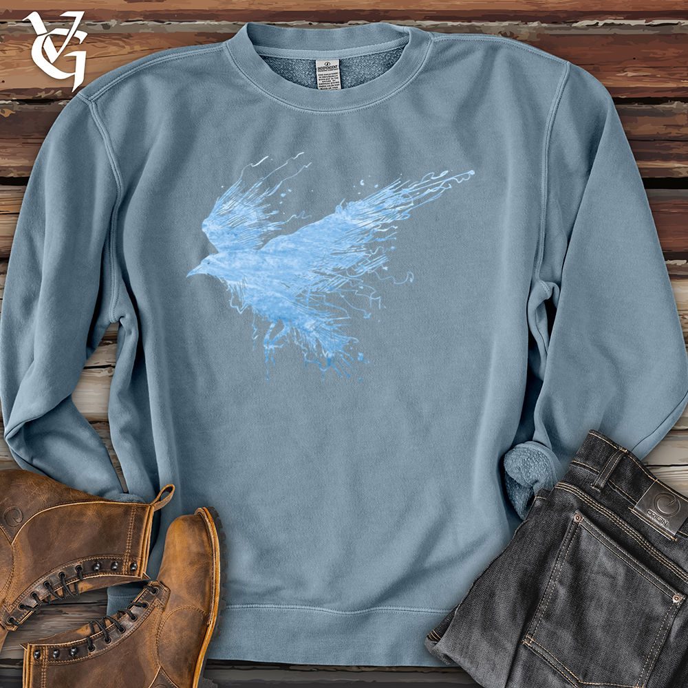 Viking Goods Smokey Winter Raven Pigment-Dyed Crewneck Pigment Slate Blue / L