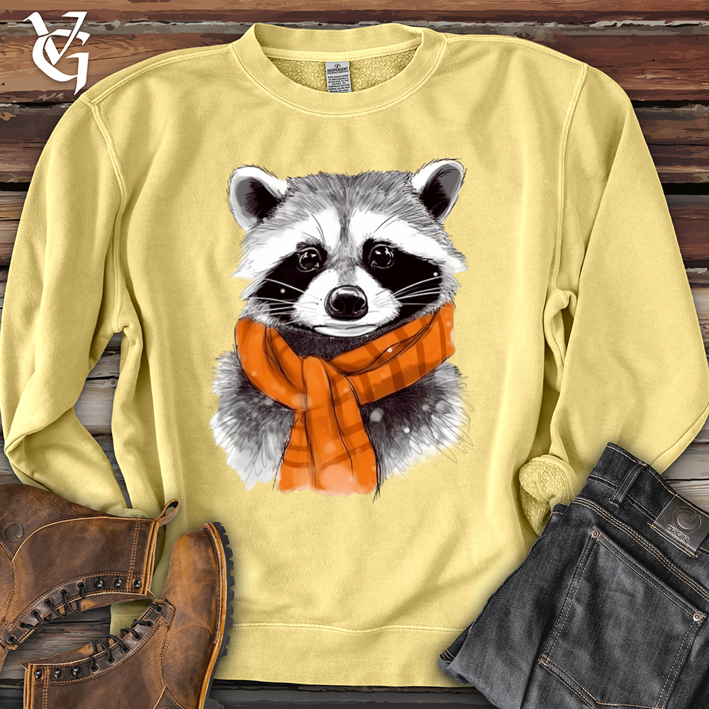 Viking Goods Raccoon Chief Banjo Bison Pigment-Dyed Crewneck Pigment Yellow / L