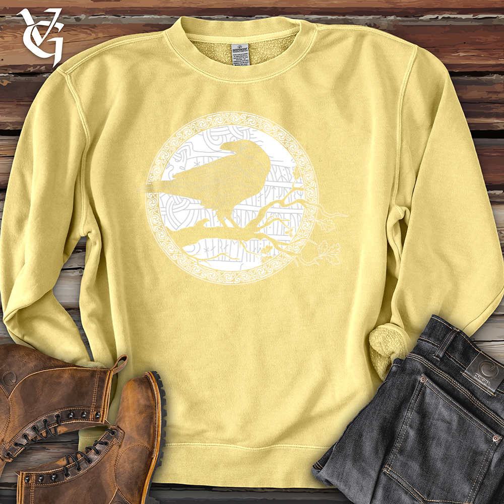Viking Goods White Raven Winter Pigment-Dyed Crewneck Pigment Yellow / L
