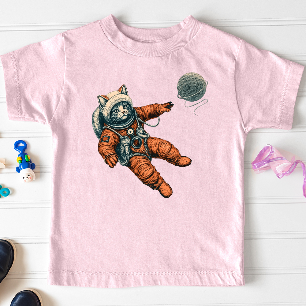 Viking Goods Astronaut Kitty Toddler Tee Pink / 2T