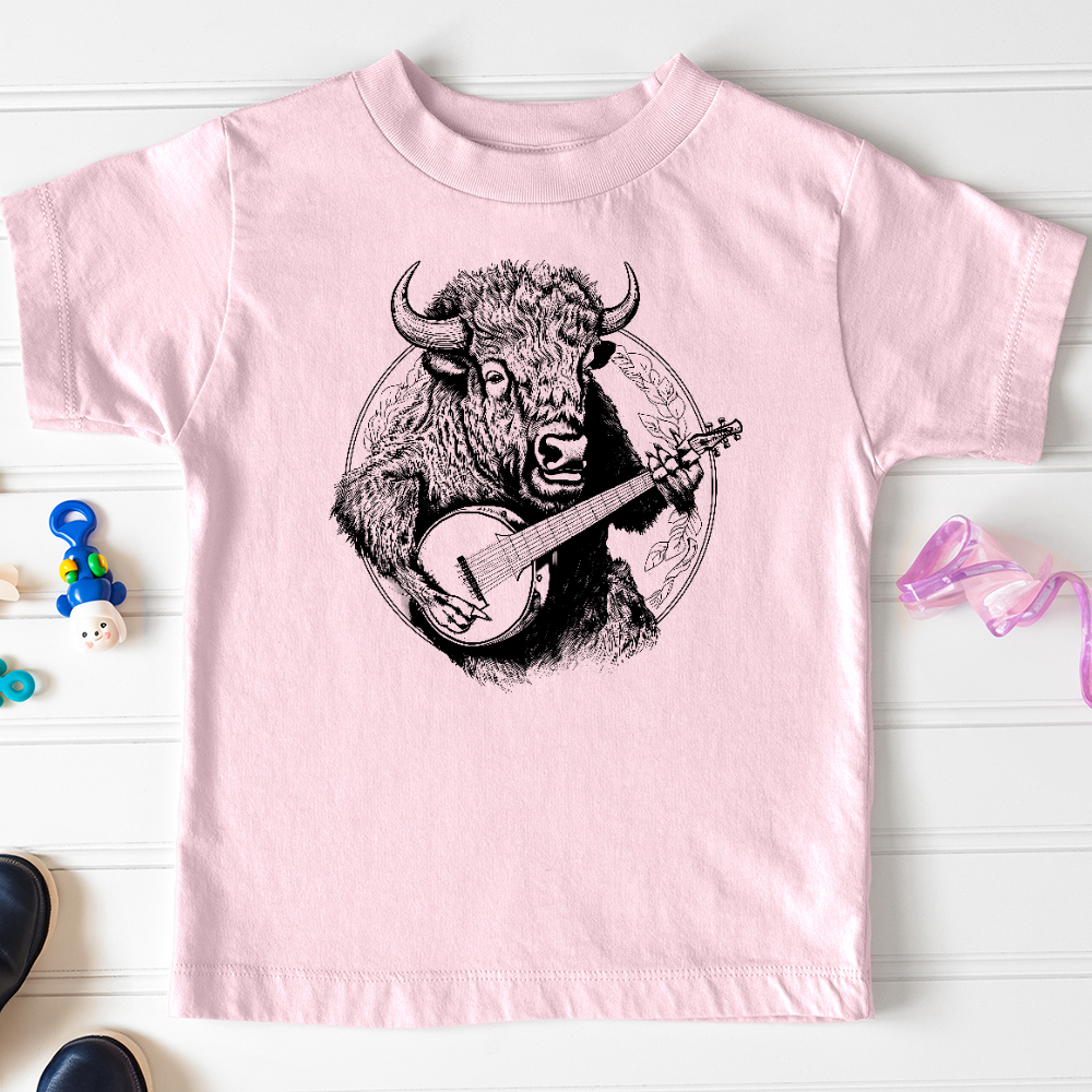 Viking Goods Banjo Bison Toddler Tee Pink / 2T