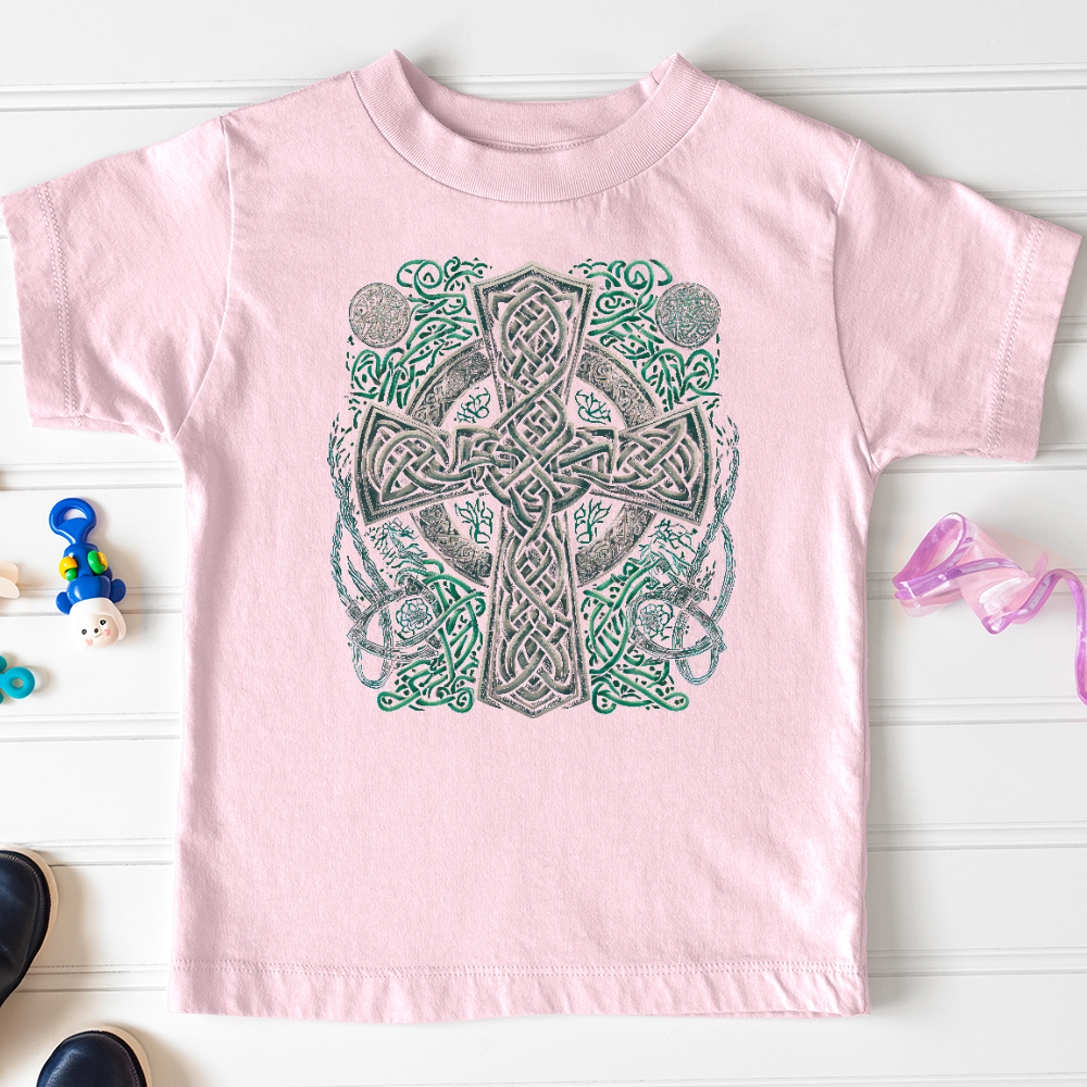 Viking Goods Celtic Crosses Toddler Tee Pink / 2T