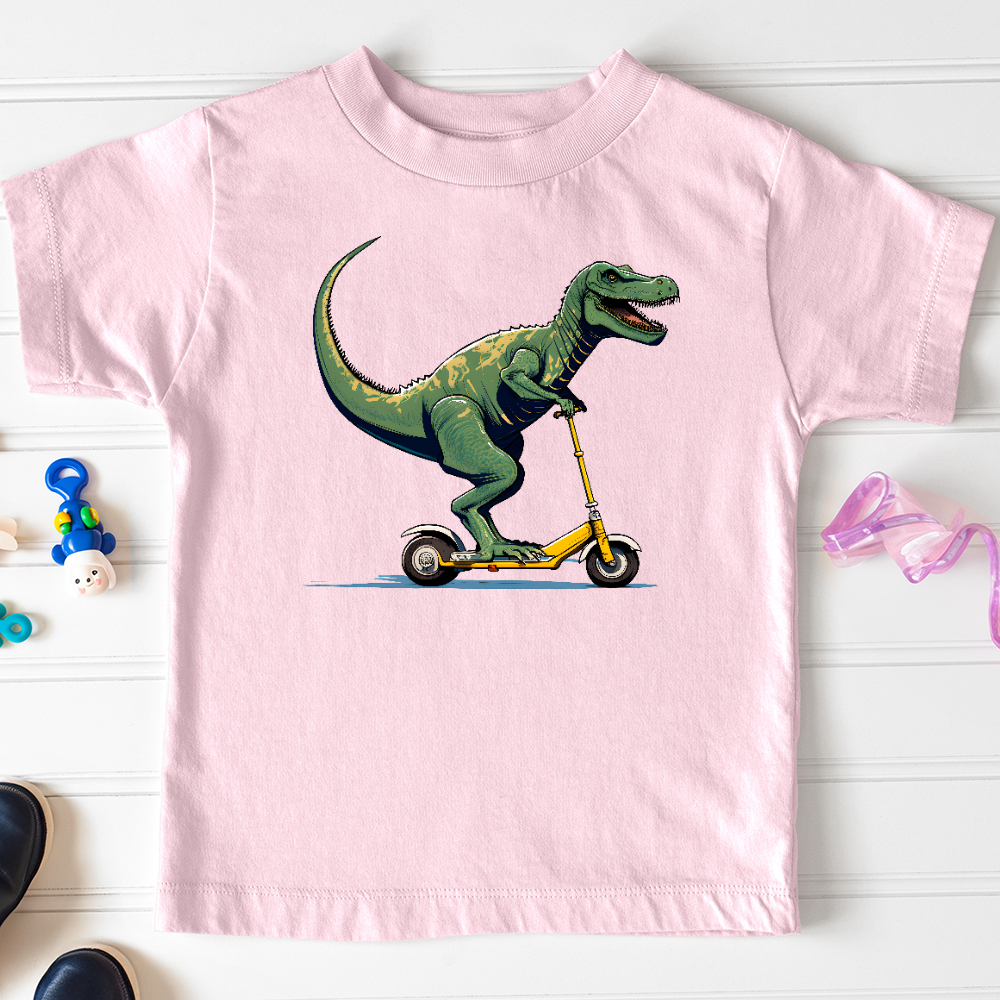 Viking Goods Dino Scoot Toddler Tee Pink / 2T