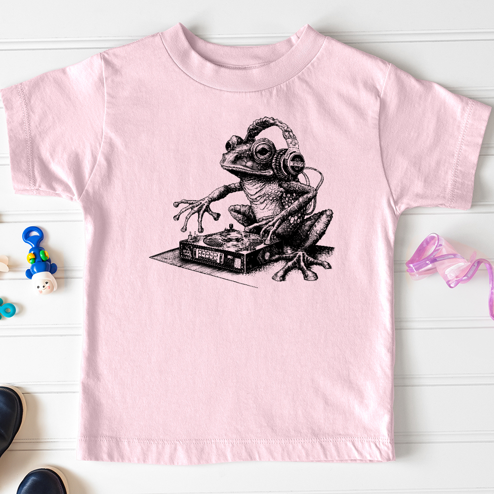 Viking Goods Dj Frog Toddler Tee Pink / 2T