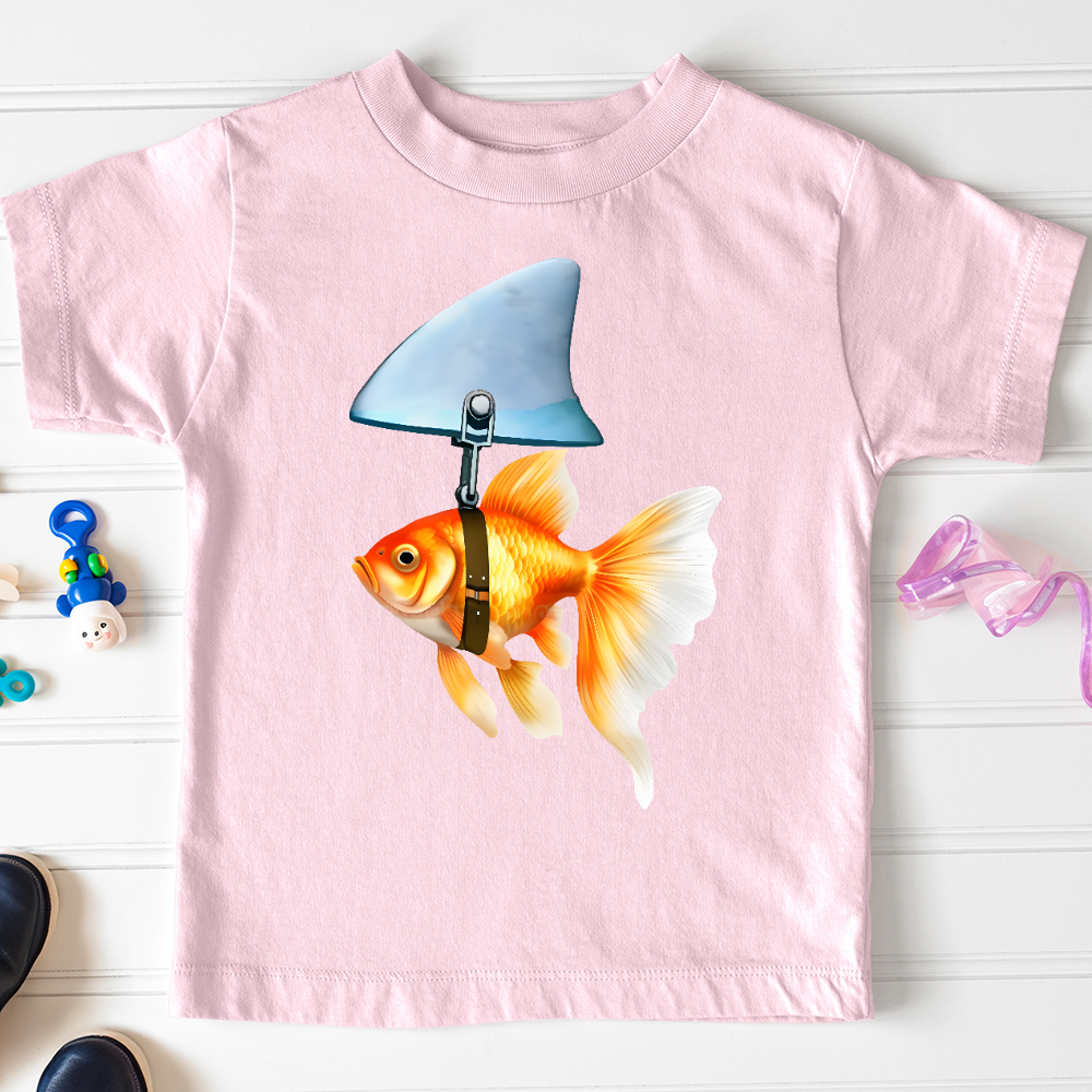 Viking Goods Goldfish Shark Fin Toddler Tee Pink / 2T