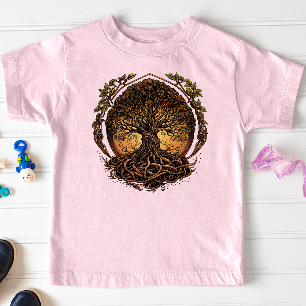 Viking Goods Illuminated Tree Toddler Tee Pink / 2T