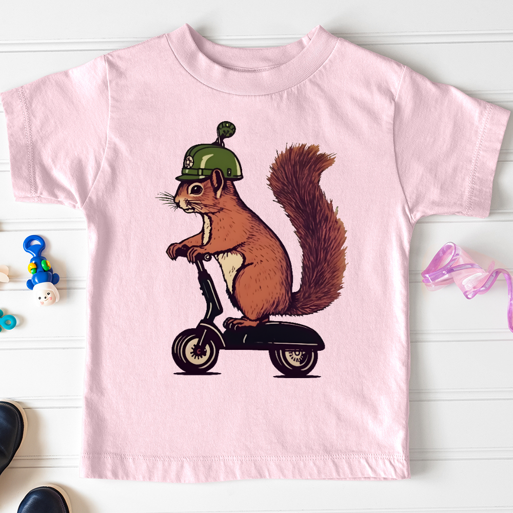 Viking Goods Squirrel Scoot Toddler Tee Pink / 2T