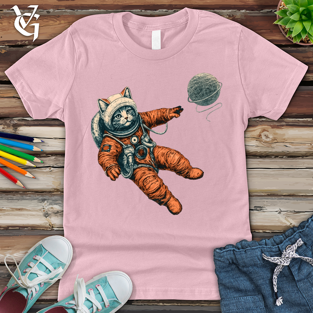 Viking Goods Astronaut Kitty Youth Tee Pink / L